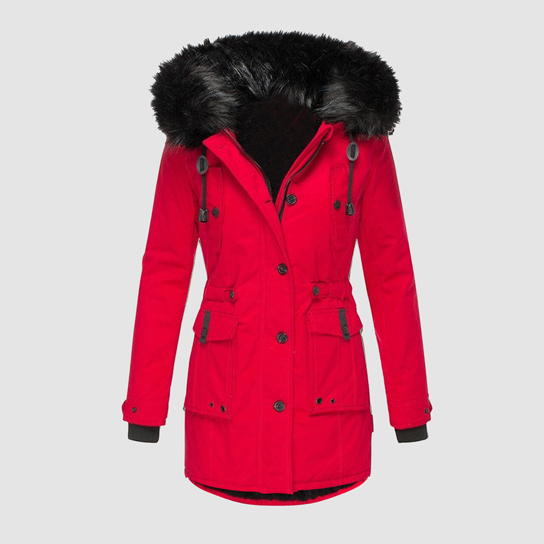 Noor | Women's Waterproof Faux Fur Hood Winter Coat – Longline Parka