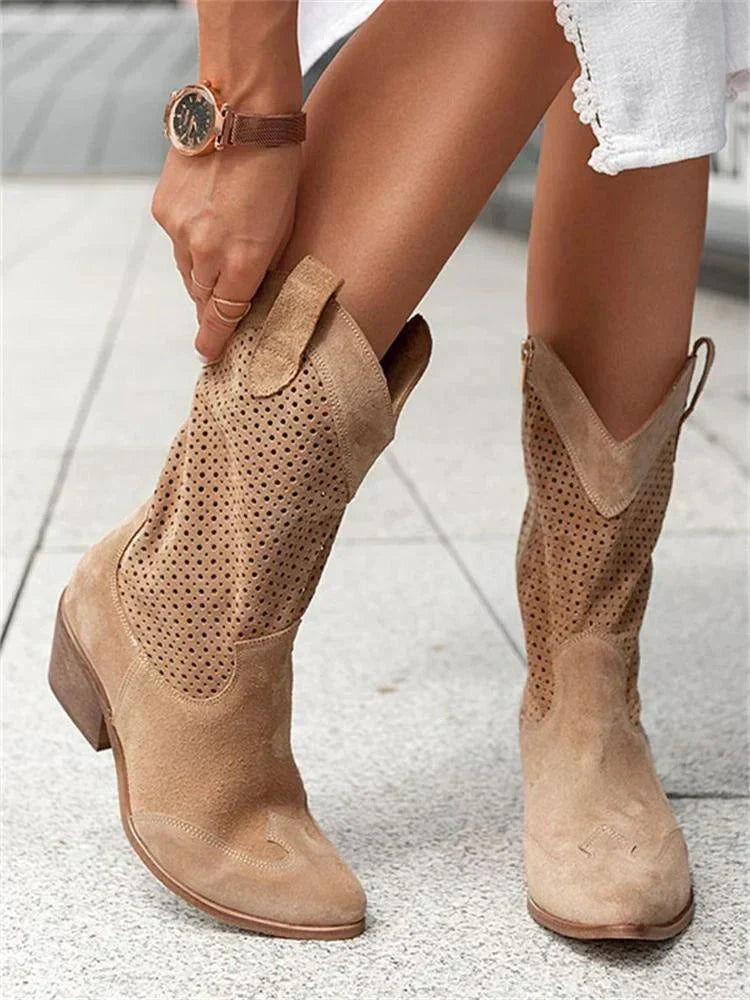 Iris | Women's Western Knee High Boots – Pointed Toe Cowboy Boots