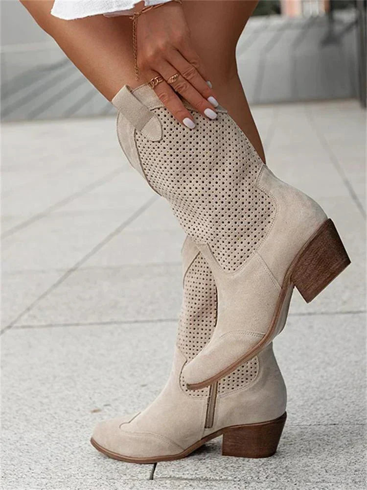 Iris | Women's Western Knee High Boots – Pointed Toe Cowboy Boots