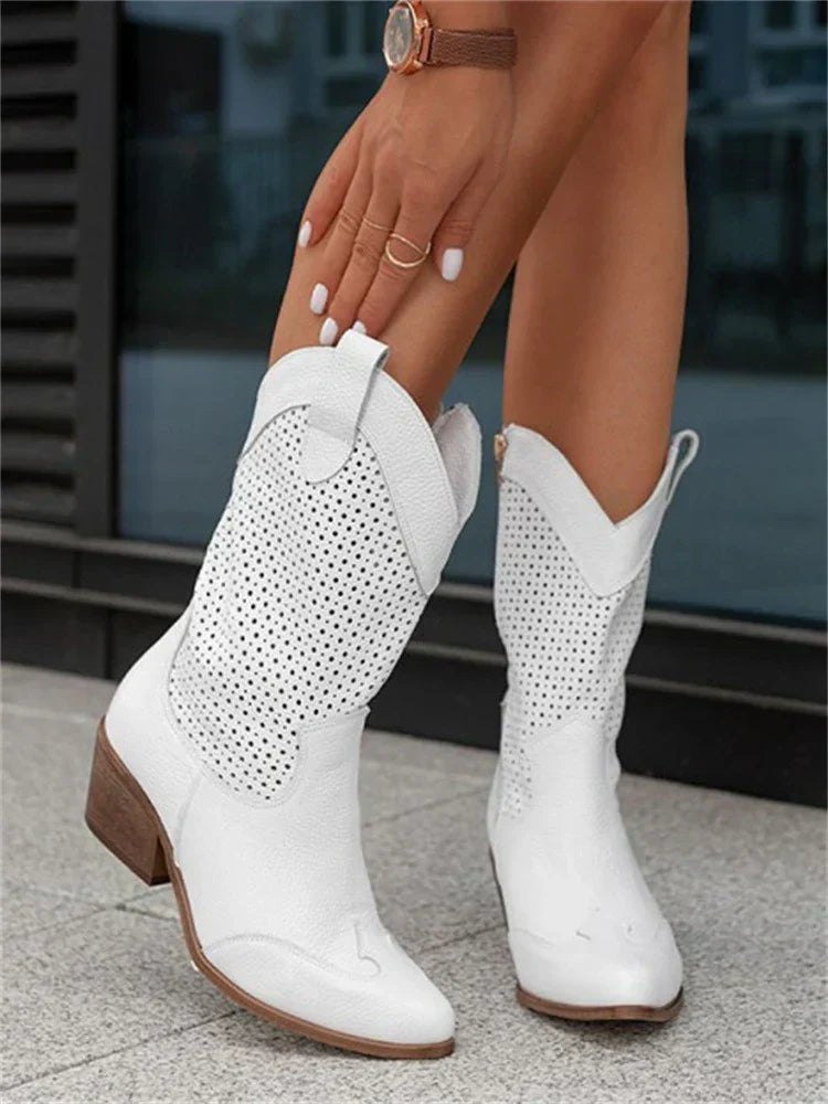 Iris | Women's Western Knee High Boots – Pointed Toe Cowboy Boots