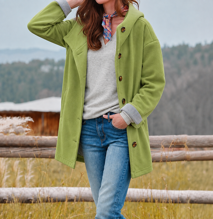 Wynn | Women's Hooded Longline Winter Coat – Olive Green