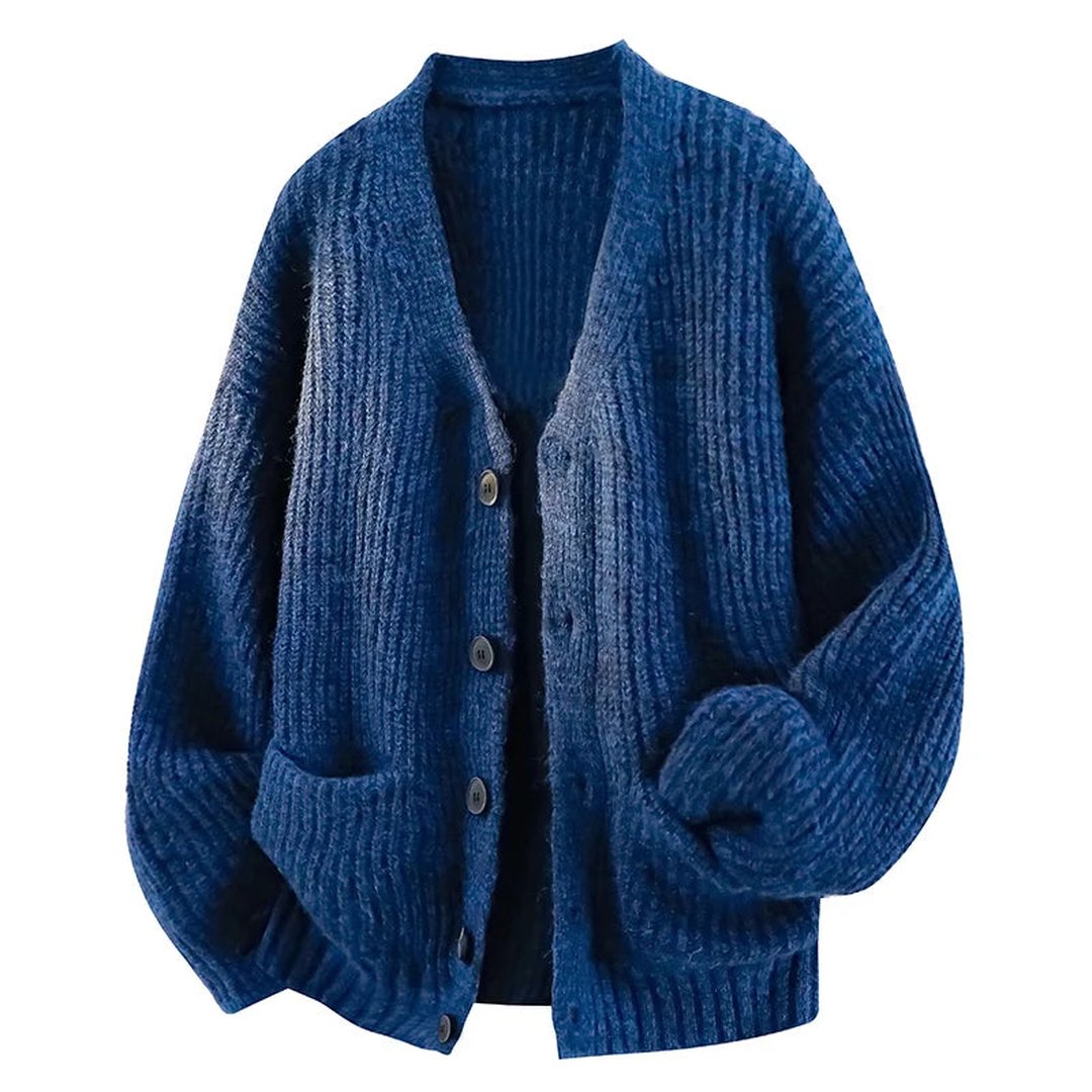 Audrey | Women's V-Neck Cardigan Sweater – Relaxed Knit Cardigan