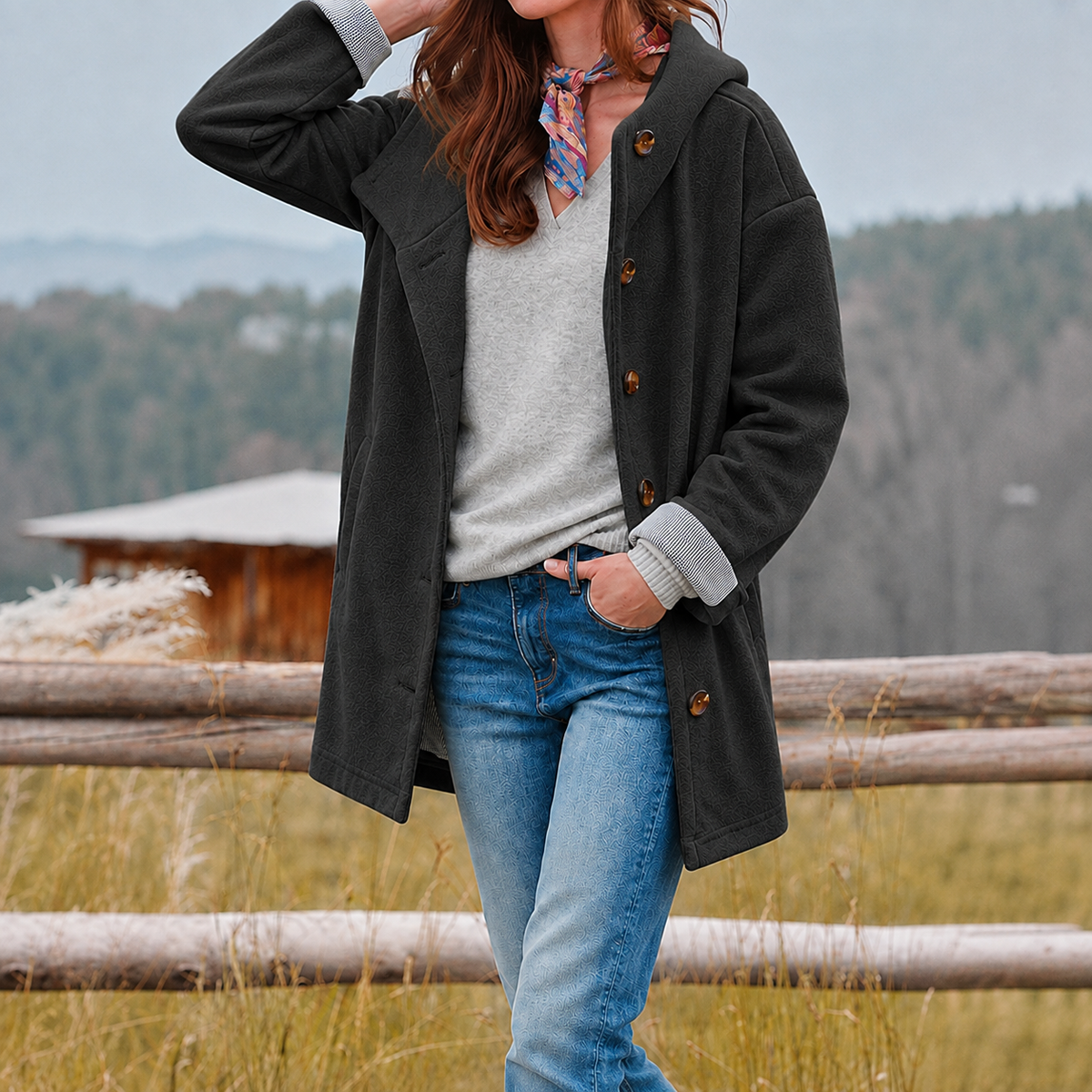 Wynn | Women's Hooded Longline Winter Coat – Black