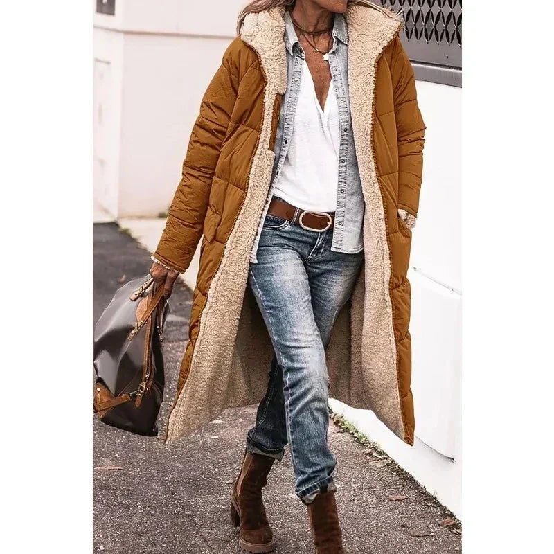 Nora | Women's Plush Lined Winter Coat – Warm Cozy Winter Jacket