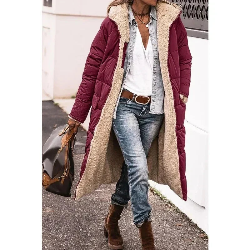 Nora | Women's Plush Lined Winter Coat – Warm Cozy Winter Jacket