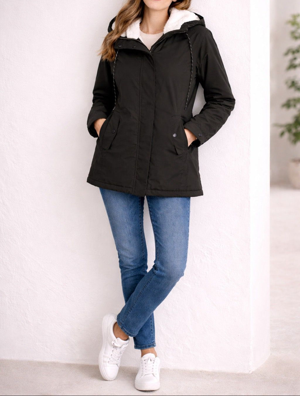 Sienna | Women's Padded Hooded Winter Jacket – Below Hip Winter Coat