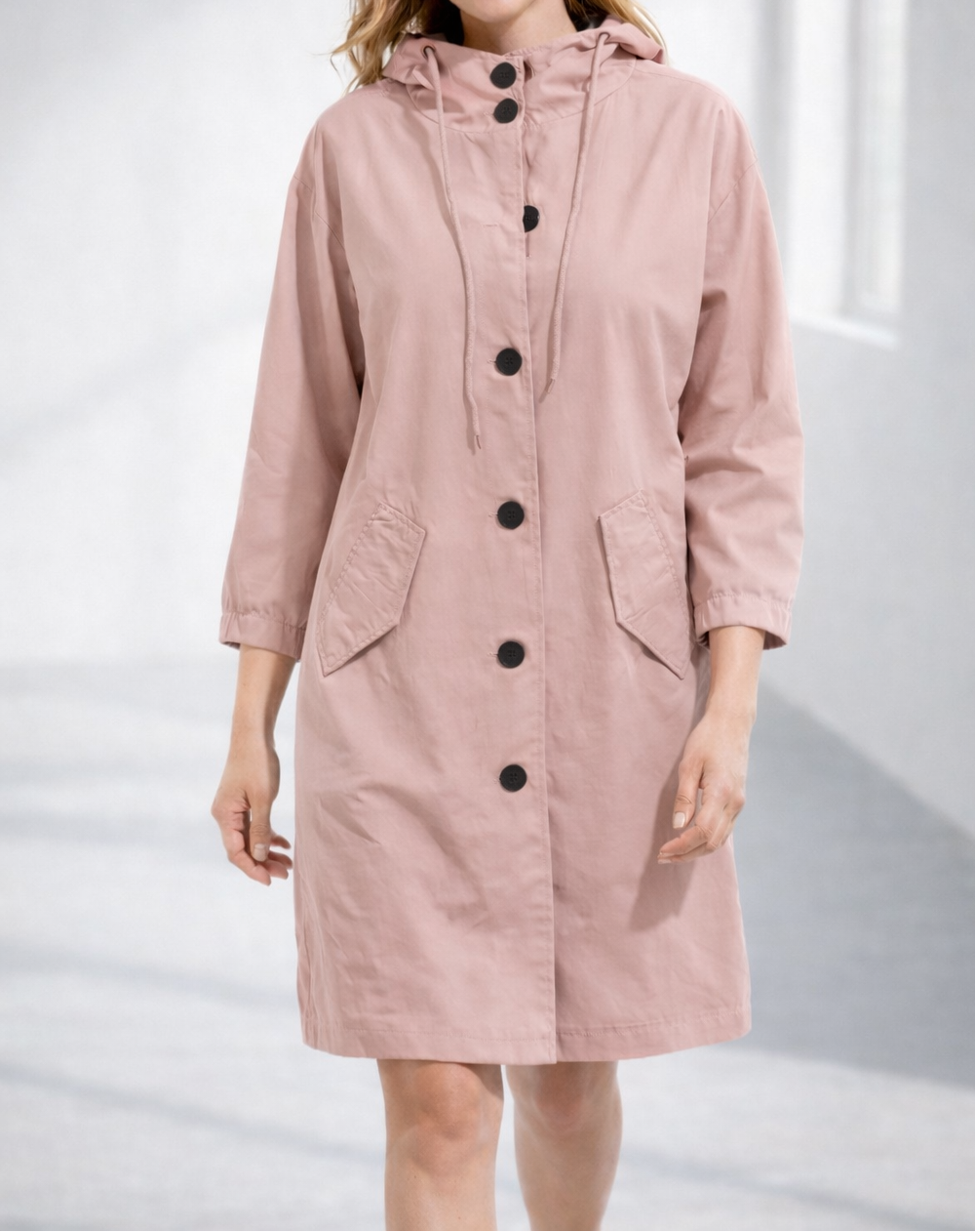 Daphne | Women's Long Hooded Winter Jacket – Pink