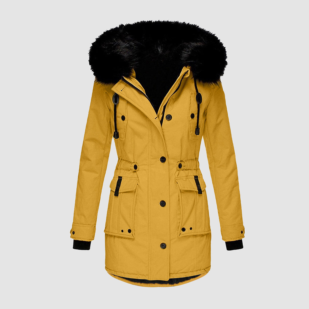 Noor | Women's Waterproof Faux Fur Hood Winter Coat – Longline Parka