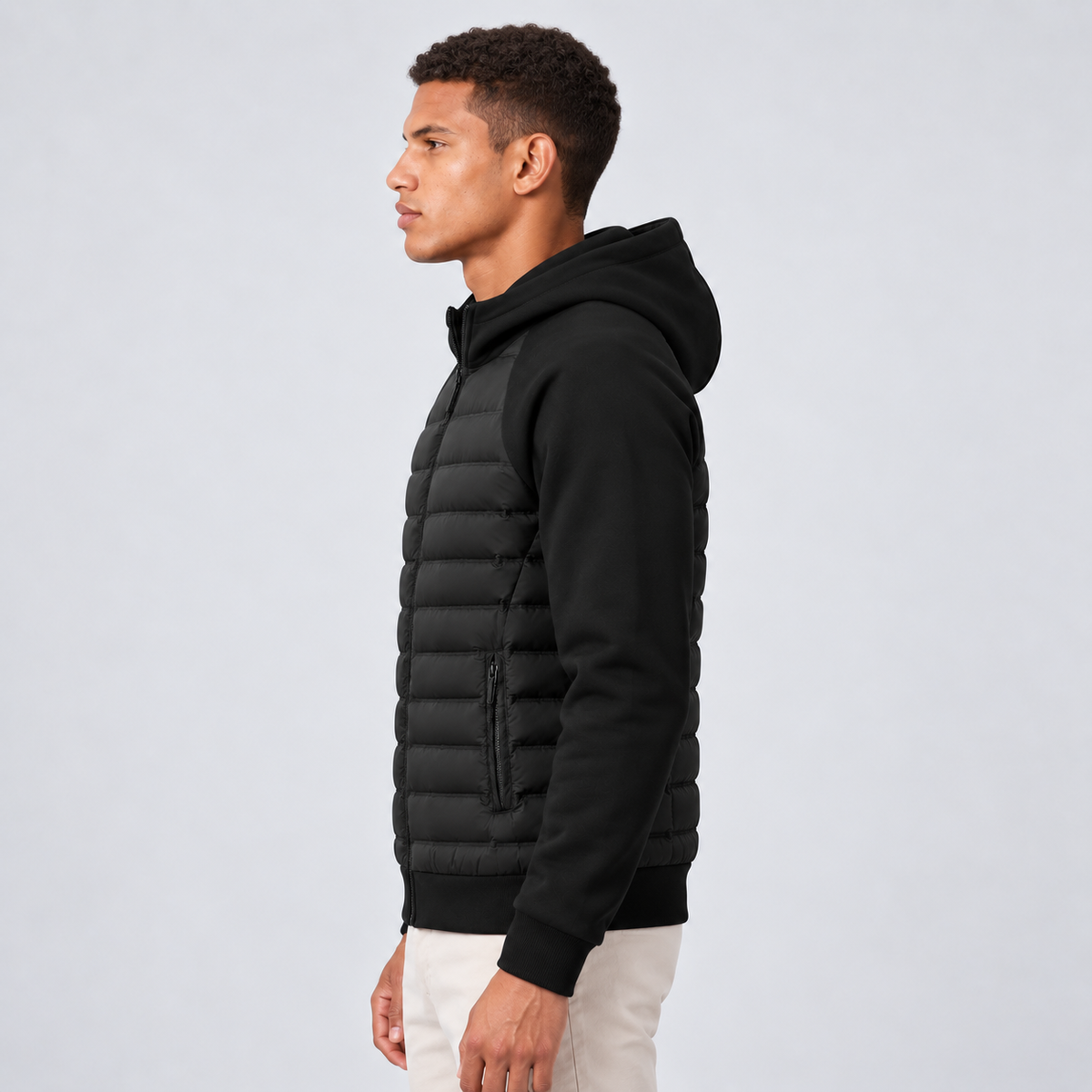 Ian | Men's Hooded Quilted Winter Jacket – Lightweight Down Puffer Jacket