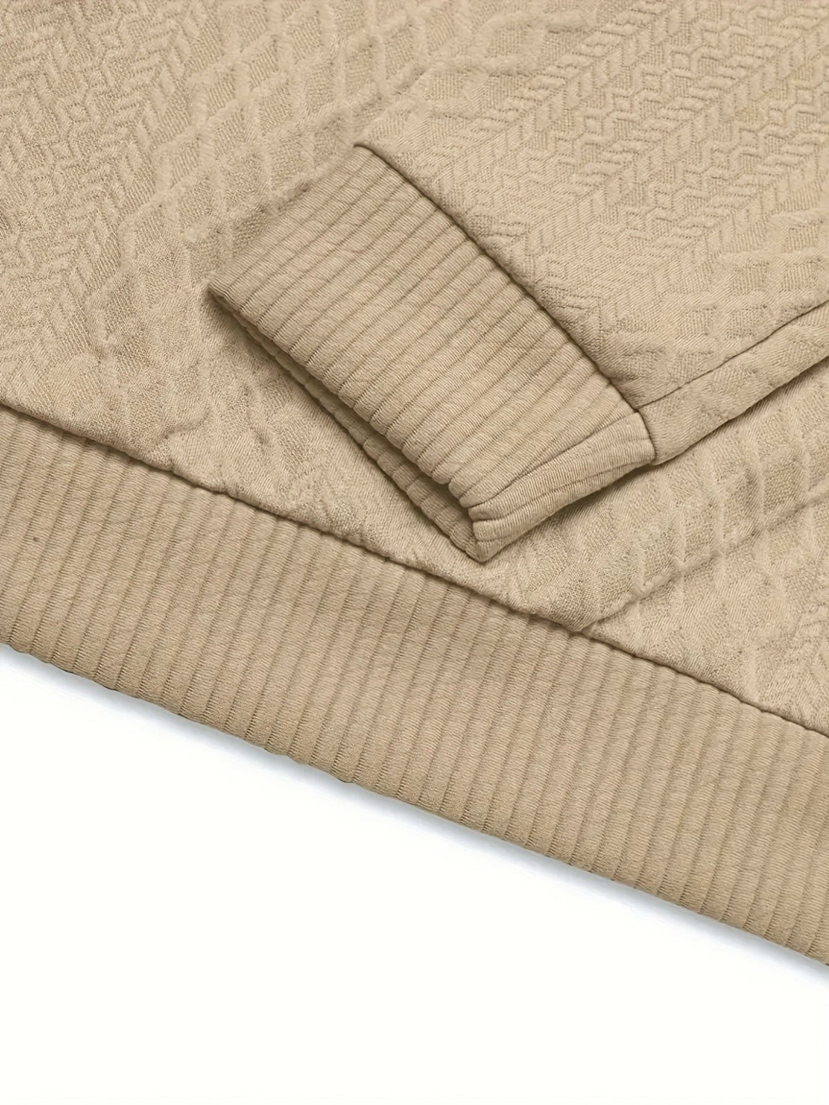 Grant | Men's Diamond Knit Sweater – Stand Collar Button Placket Pullover