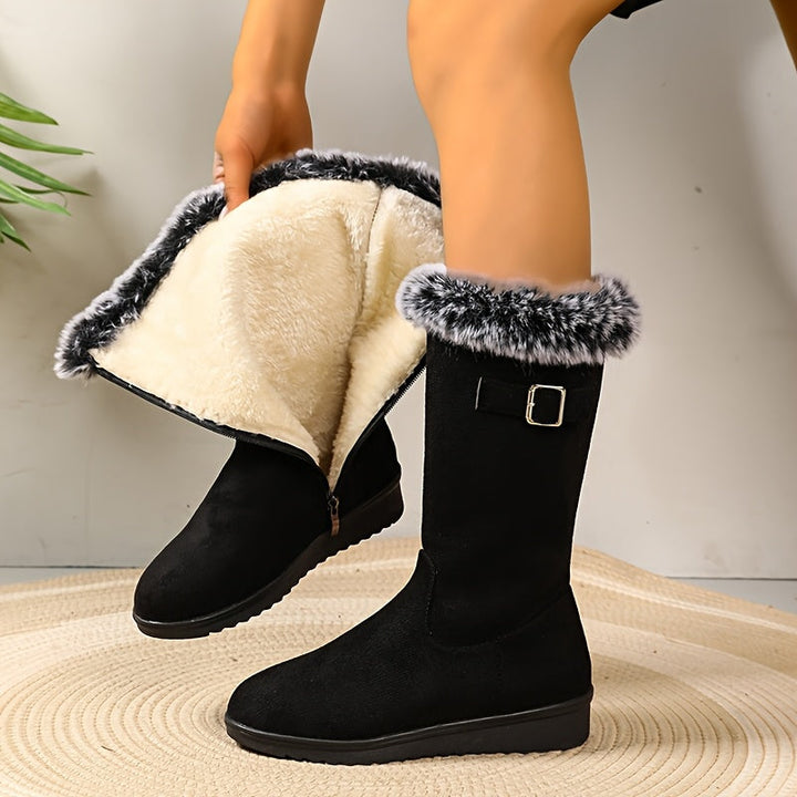 Lauren | Women's Plush Lined Winter Boots – Black