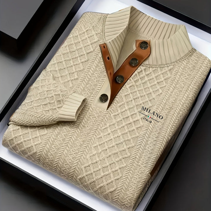 Grant | Men's Diamond Knit Sweater – Khaki