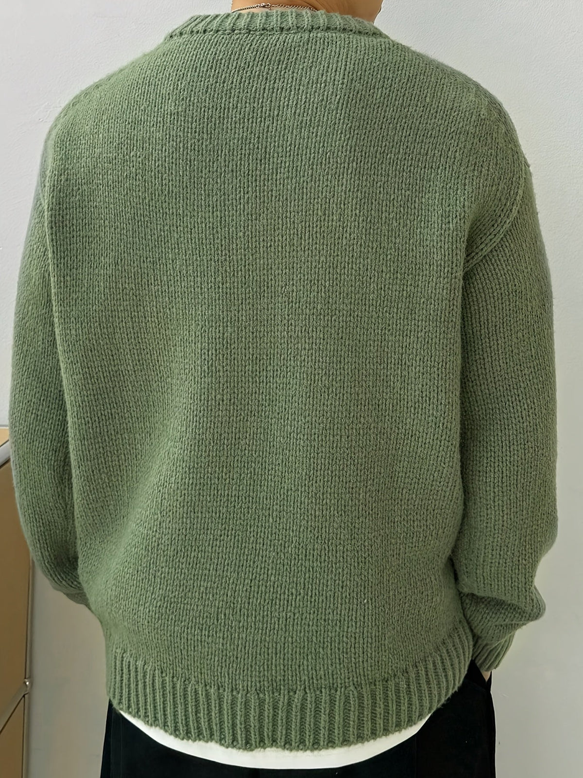 Ethan | Men's Drop Shoulder Knit Sweater – Relaxed Fit Pullover