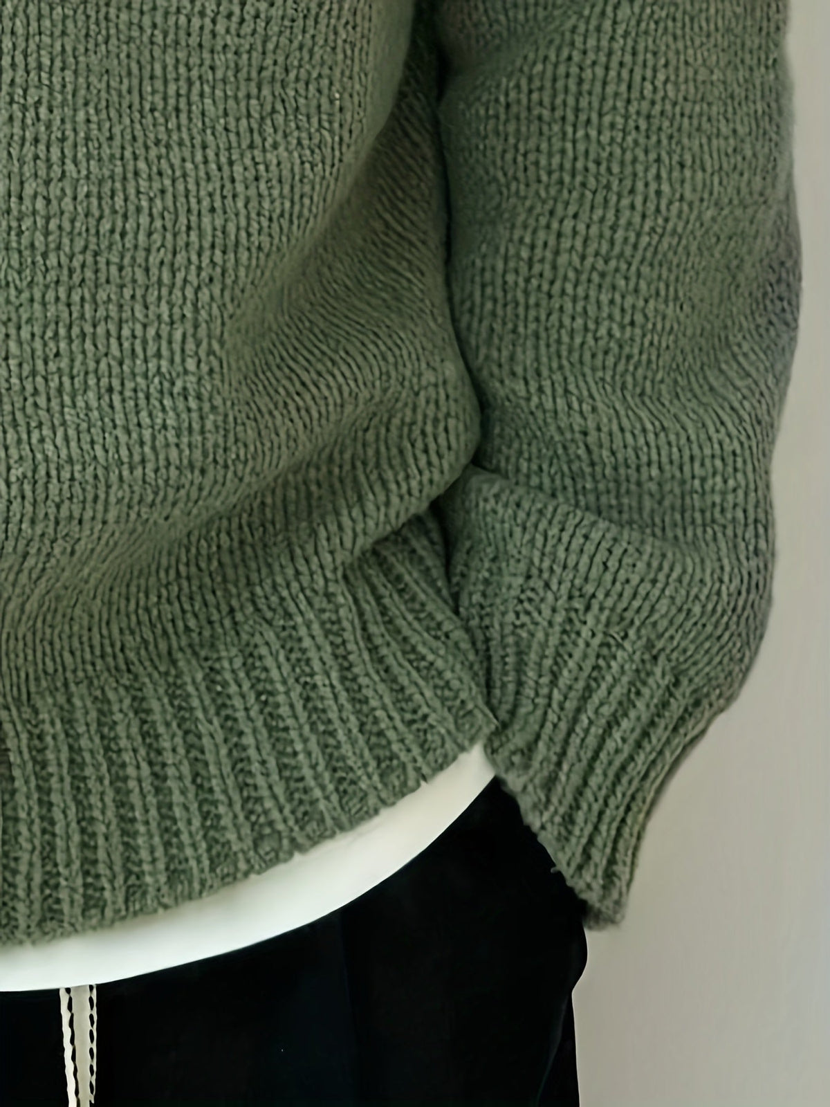 Ethan | Men's Drop Shoulder Knit Sweater – Relaxed Fit Pullover