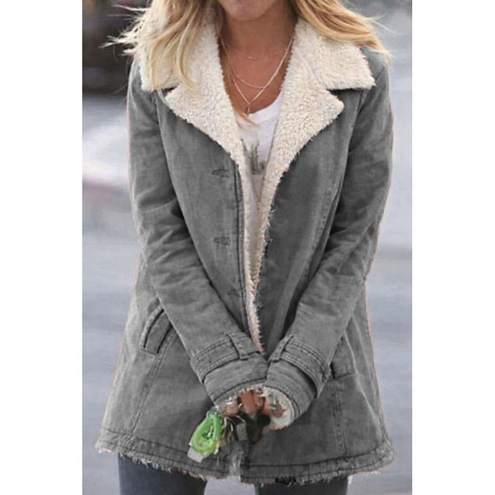Maya | Women's Sherpa Lined Winter Coat – Gray