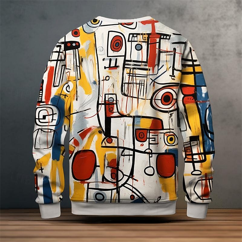 Zane | Men's Art Print Graphic Sweatshirt – Relaxed Fit Pullover