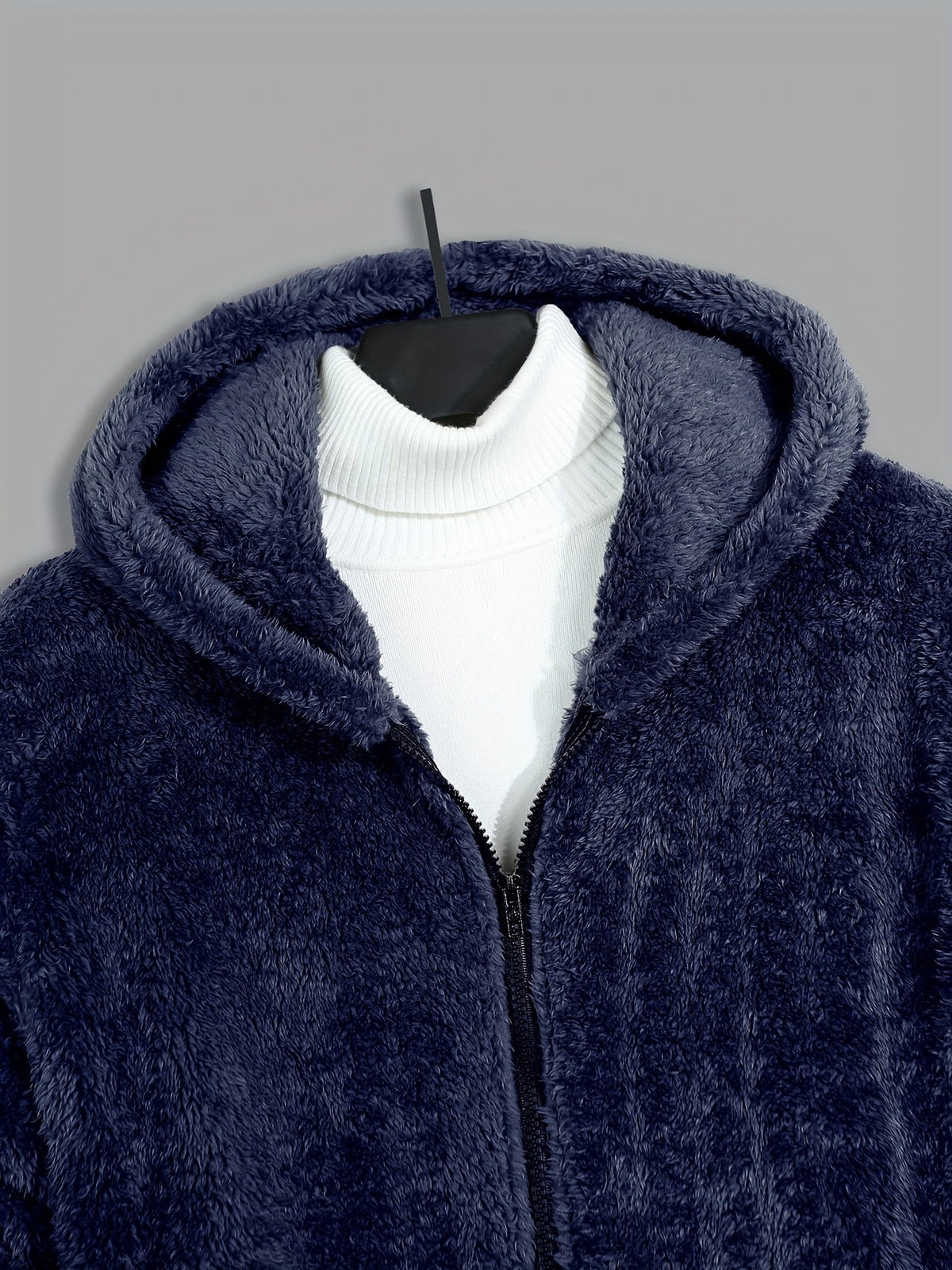 Ethan | Men's Plush Hooded Winter Jacket – Full Zip Winter Coat
