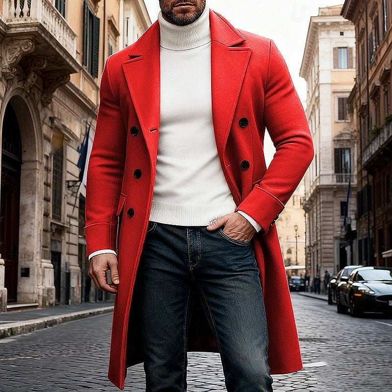 Dale | Men's Tailored Winter Coat – Red