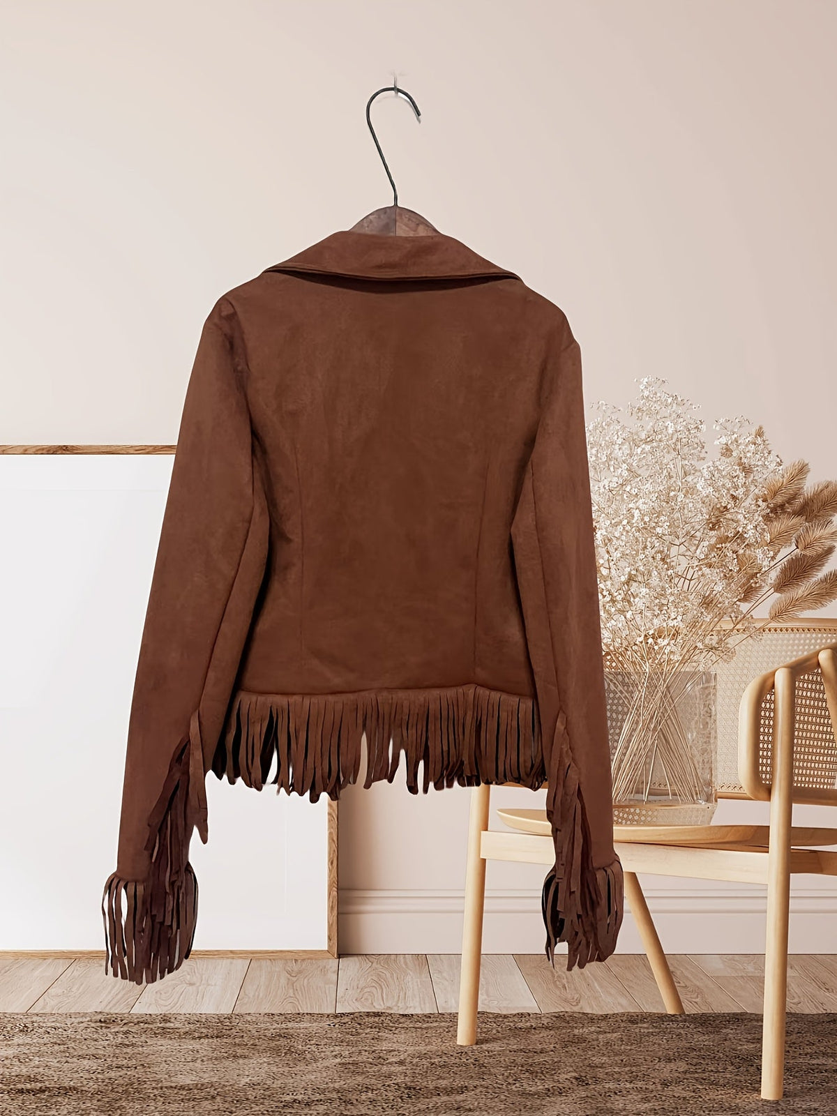 Paige | Women's Fringe Western Jacket – Fitted Boho Layering Jacket