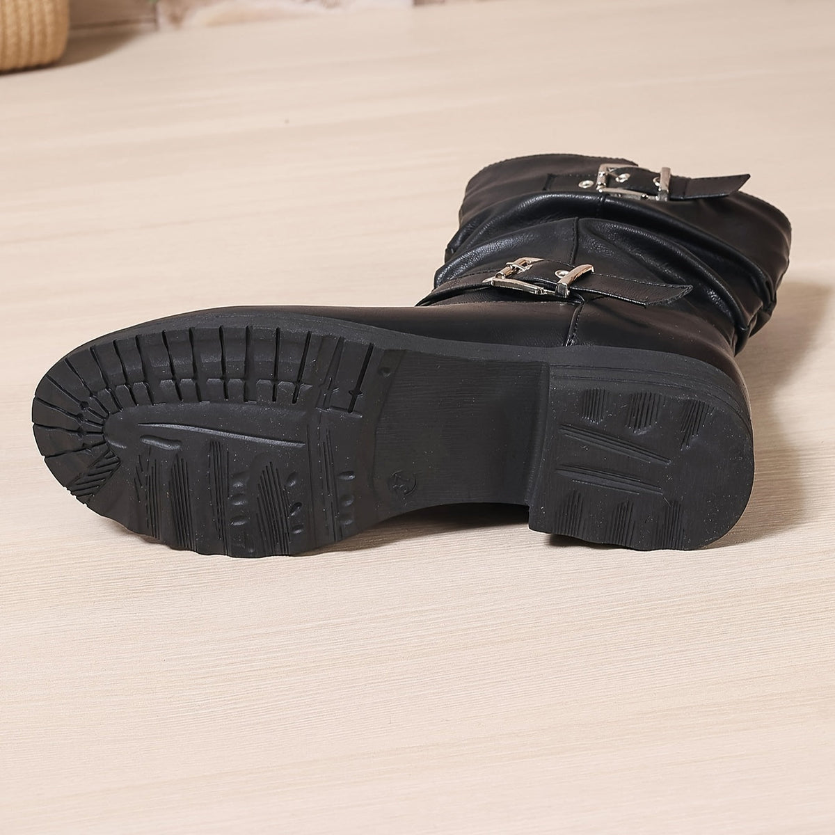 Nova | Women's Slouchy Buckle Winter Boots – Chunky Heel Fall Boots