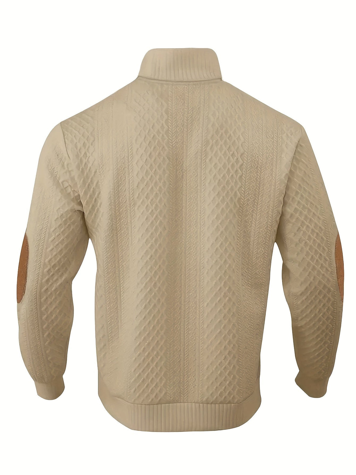 Grant | Men's Diamond Knit Sweater – Stand Collar Button Placket Pullover