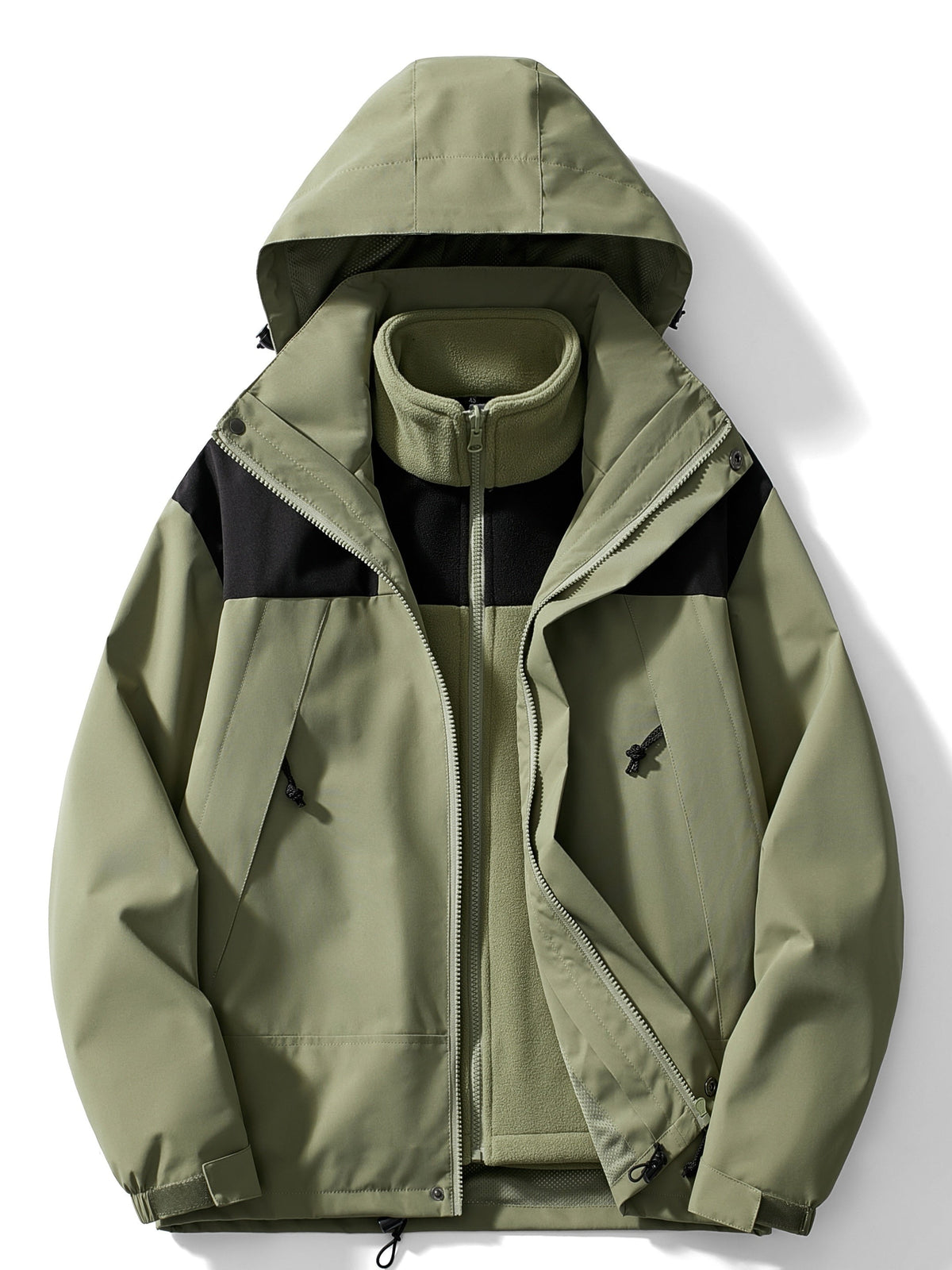 Grace | Women's 3-in-1 Hooded Winter Jacket – Olive Green