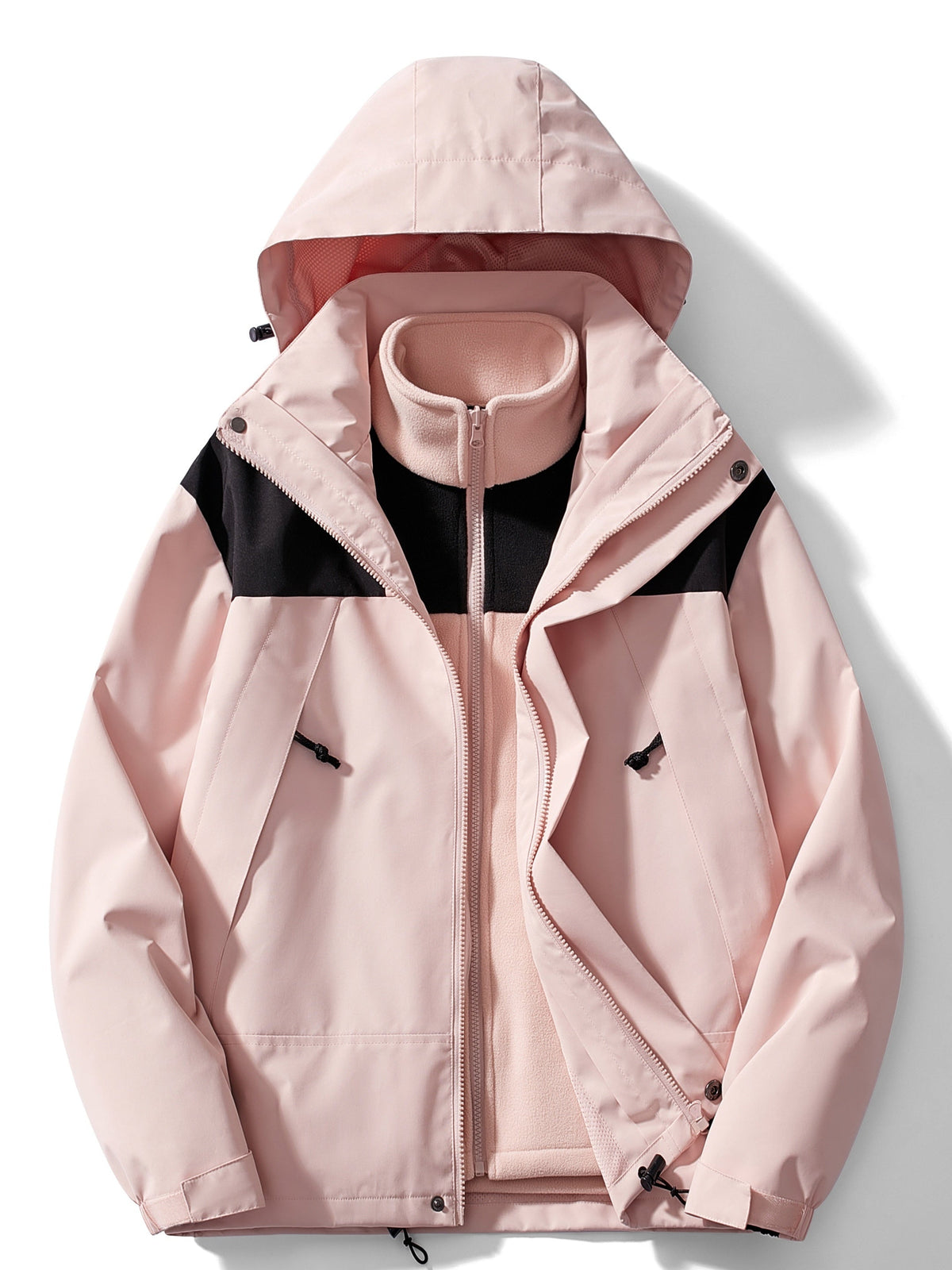 Grace | Women's 3-in-1 Hooded Winter Jacket – Light Pink
