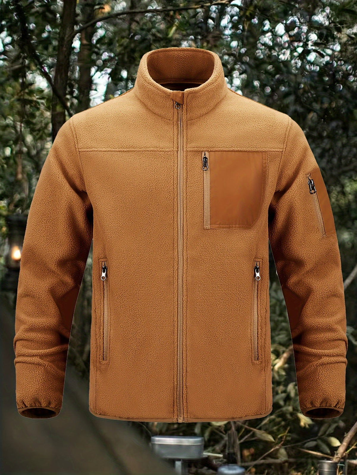 Sam | Men's Insulated Full Zip Winter Jacket – Lightweight Zip Pocket Coat