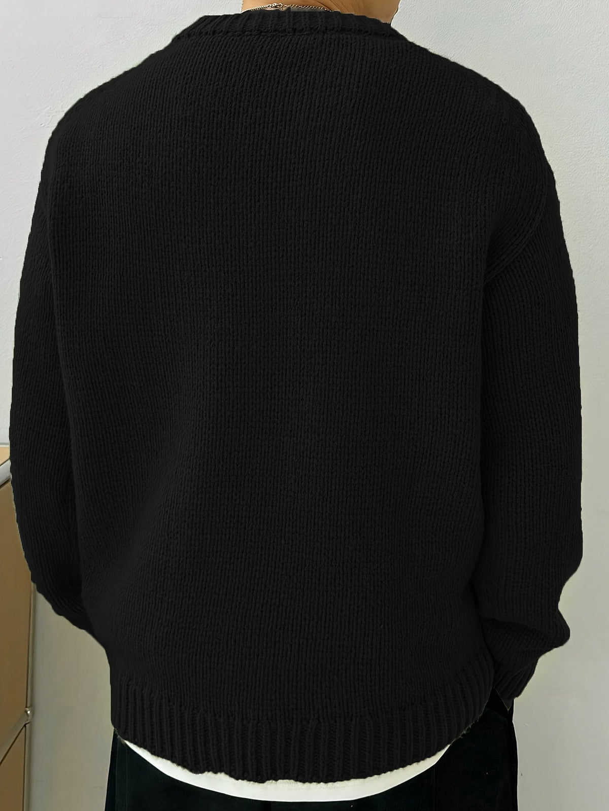 Ethan | Men's Drop Shoulder Knit Sweater – Relaxed Fit Pullover