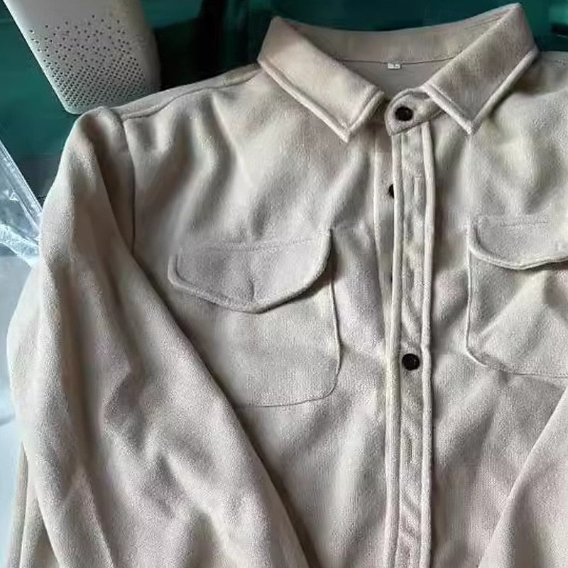 Carson | Men's Relaxed Fit Overshirt – Beige