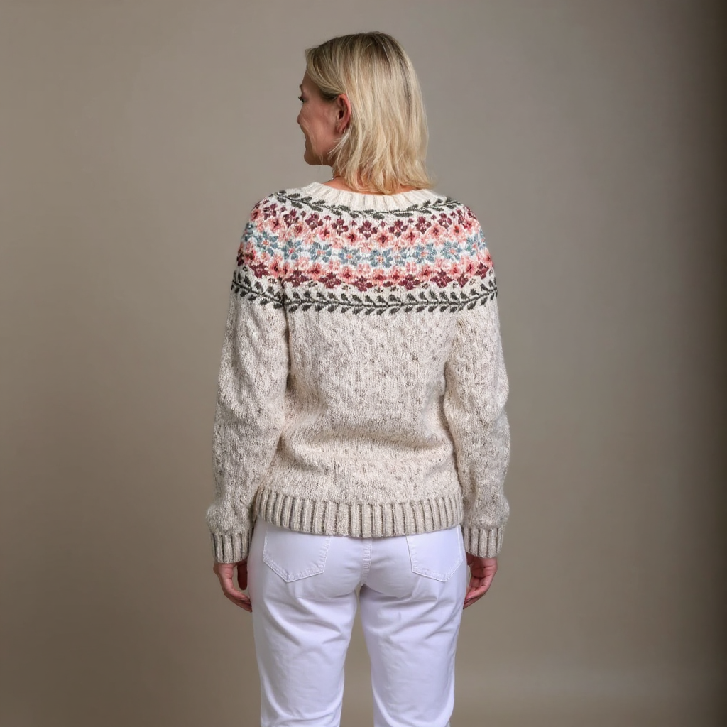 Petra | Women's Soft Nordic Yoke Cardigan Sweater – Itch-Free Knit Cardigan