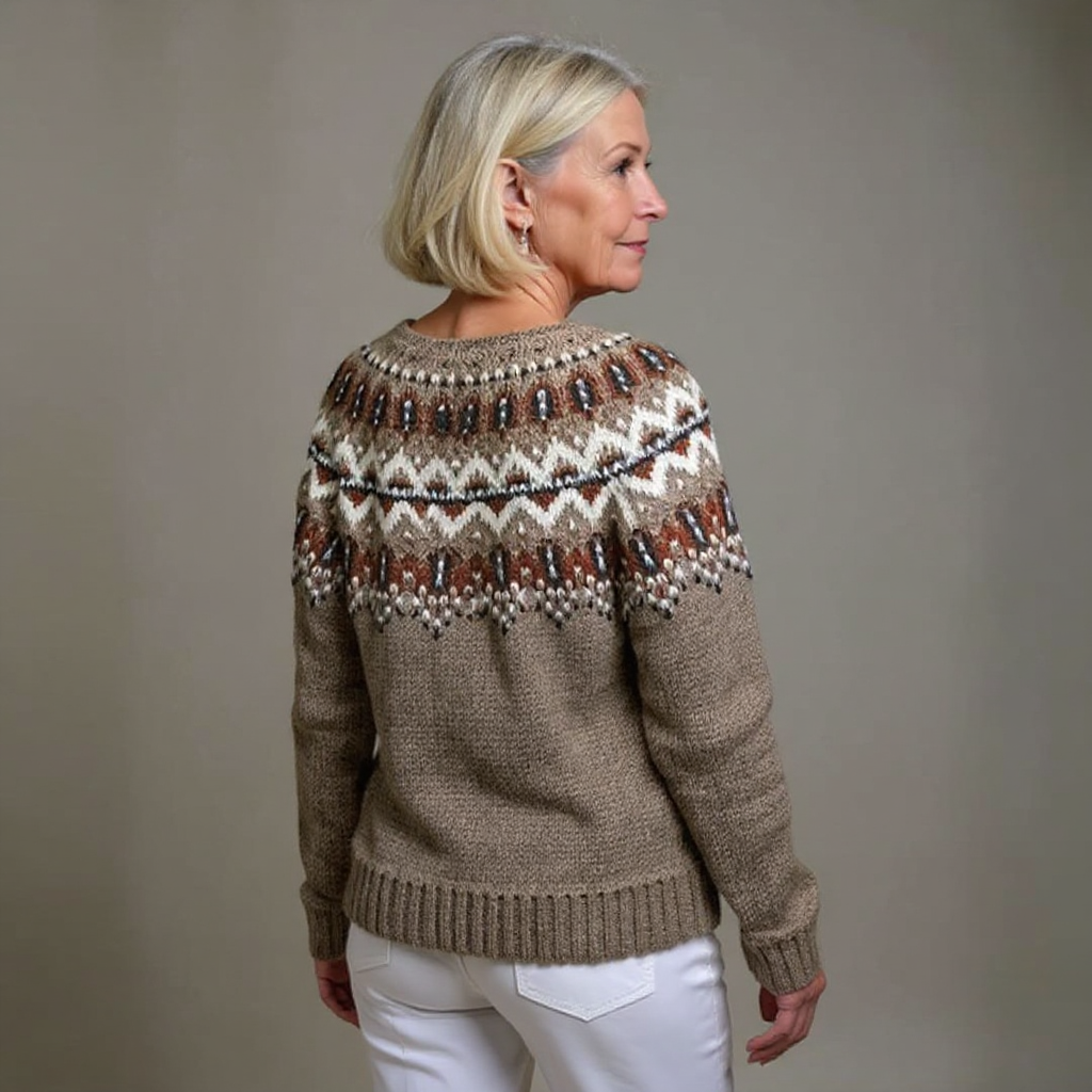 Jade | Women's Heritage Nordic Cardigan Sweater – Handmade Pattern Knit