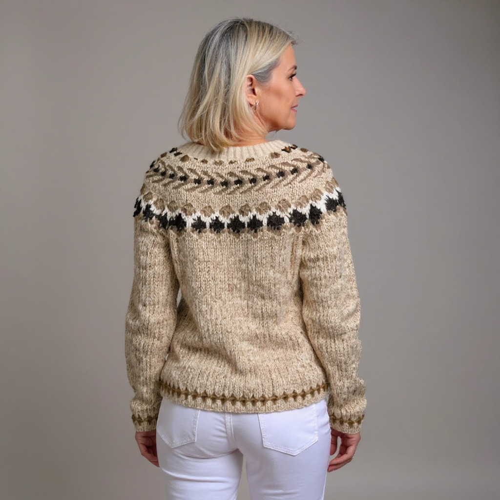 Willow | Women's Button Up Nordic Cardigan Sweater – Handmade Knit Cardigan