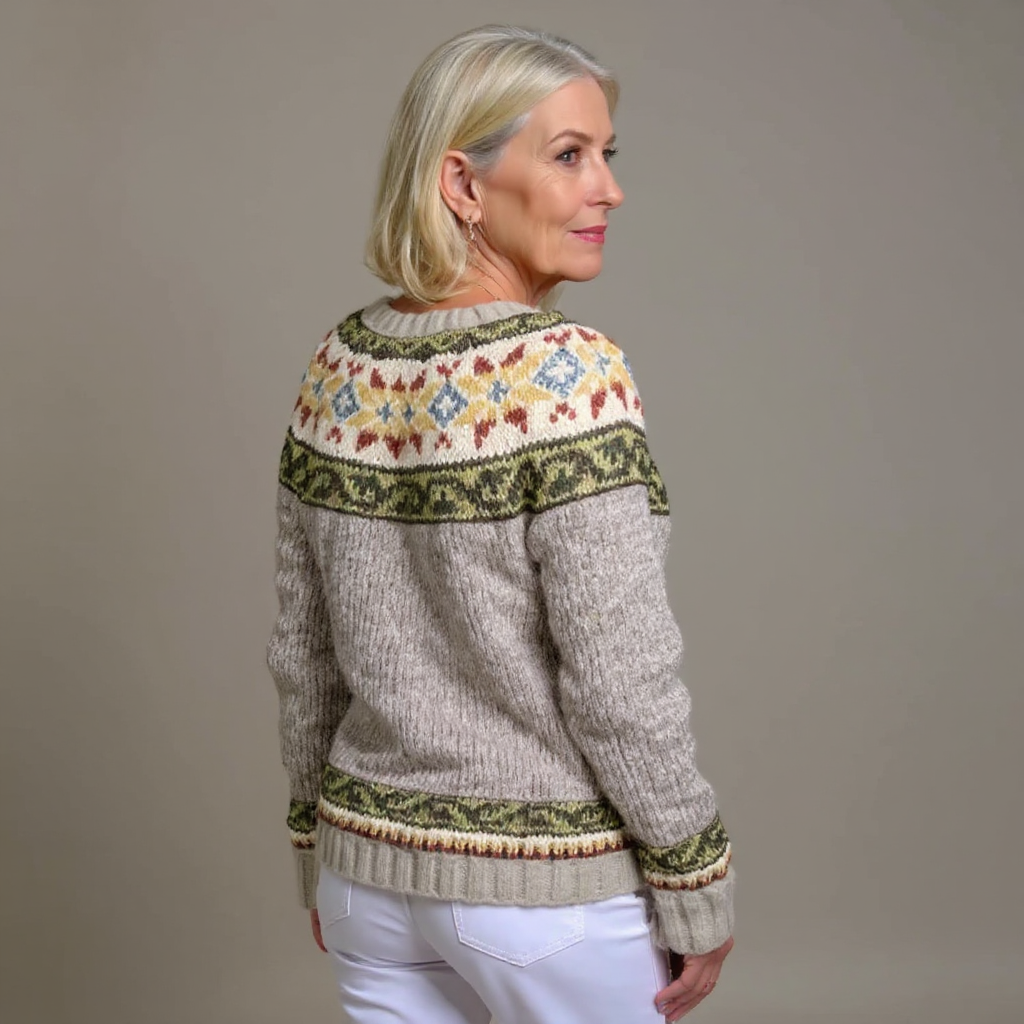 Daisy | Women's Itch Free Nordic Cardigan Sweater – Colourful Knit Cardigan