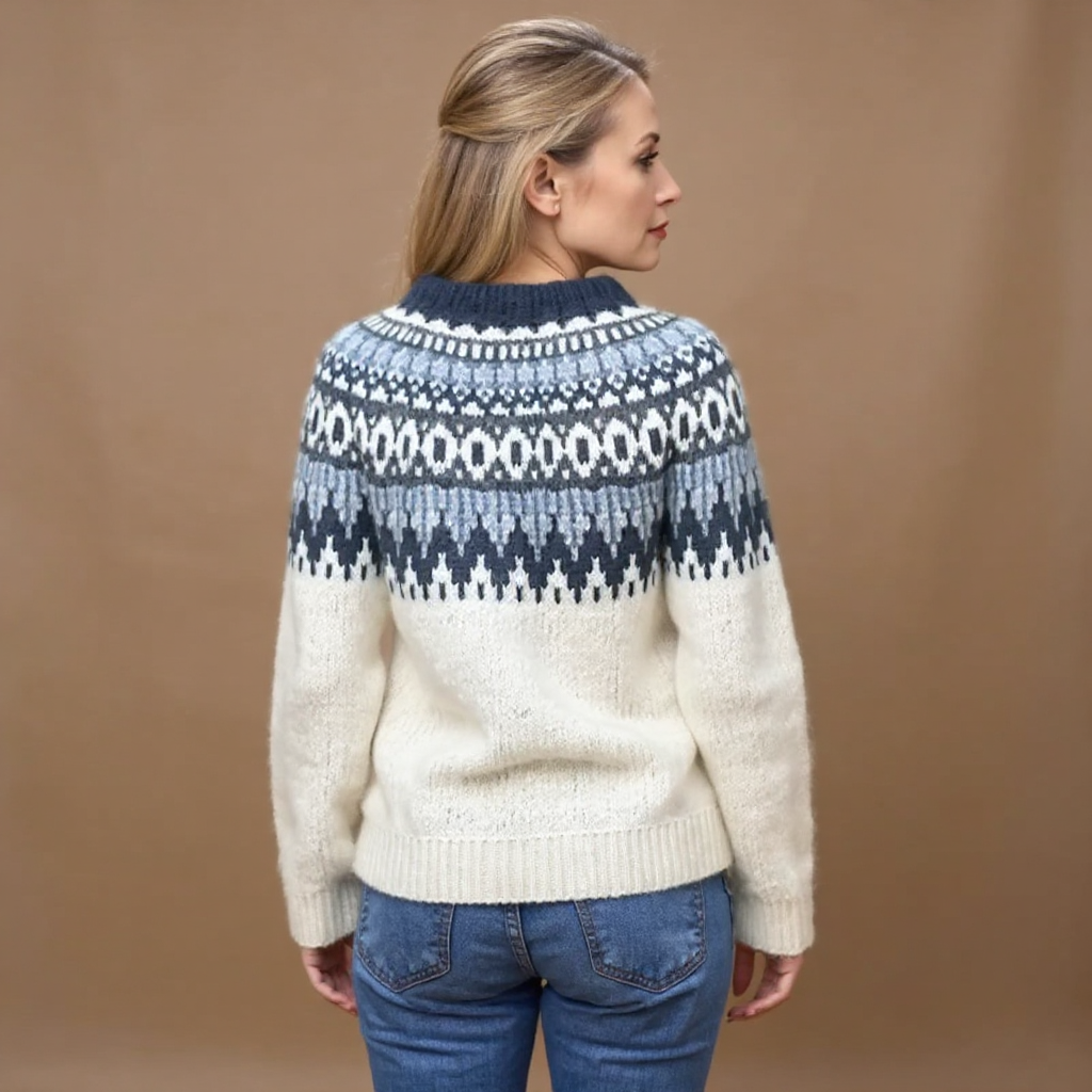 Clara | Women's Itch-Free Icelandic Knit Sweater – Handmade Nordic Pullover