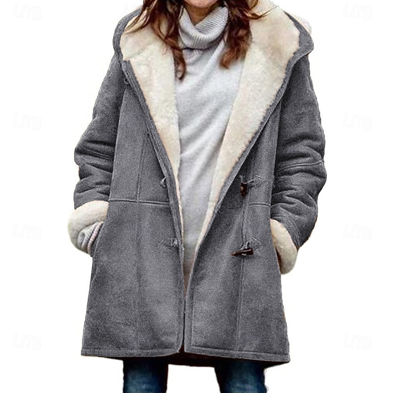 Stella | Women's Insulated Hooded Winter Coat – Gray