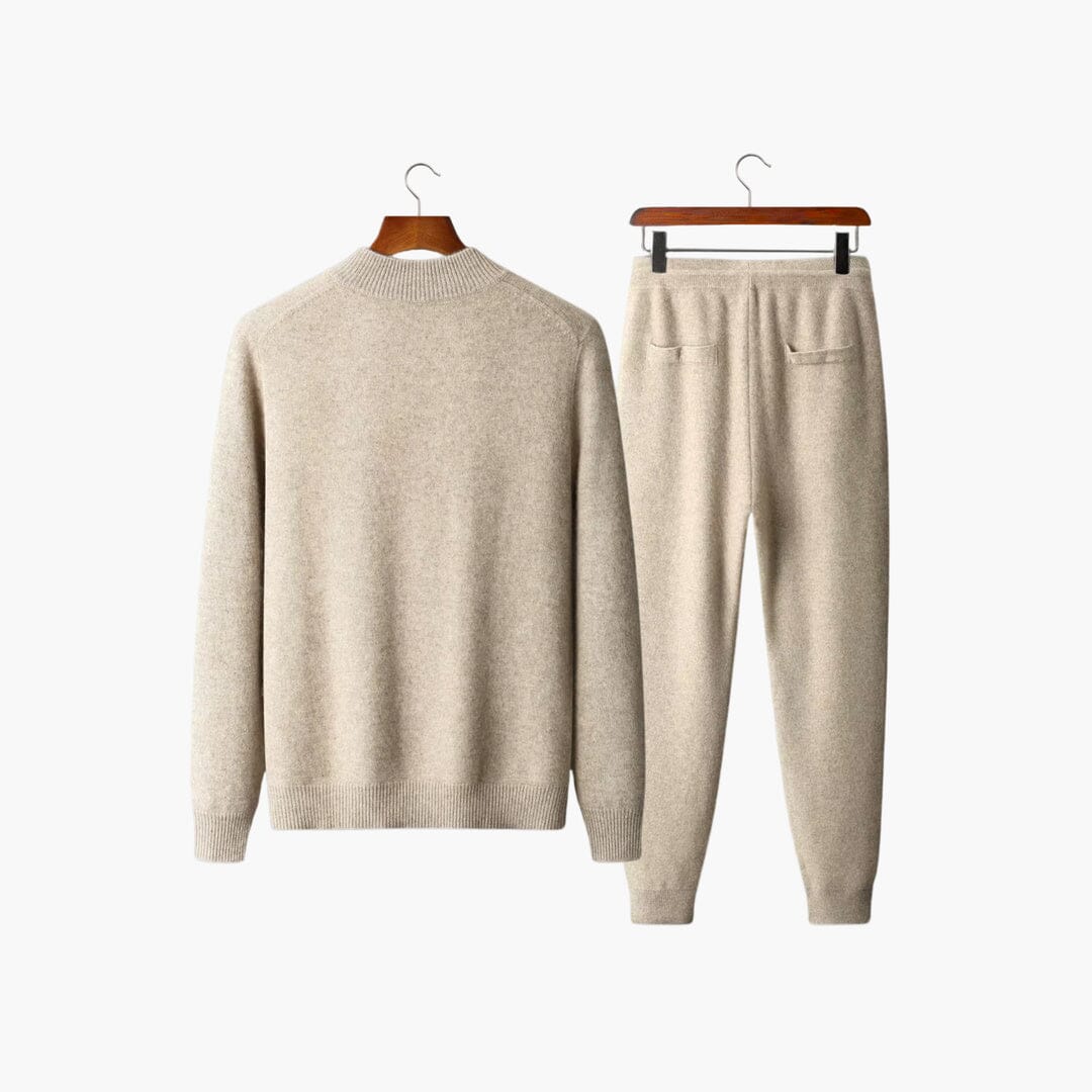 Nash | Men's Merino Wool Lounge Set – Zip Cardigan & Drawstring Pants