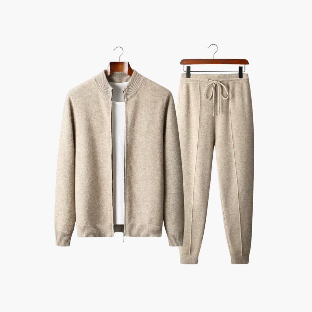 Nash | Men's Merino Wool Lounge Set – Zip Cardigan & Drawstring Pants