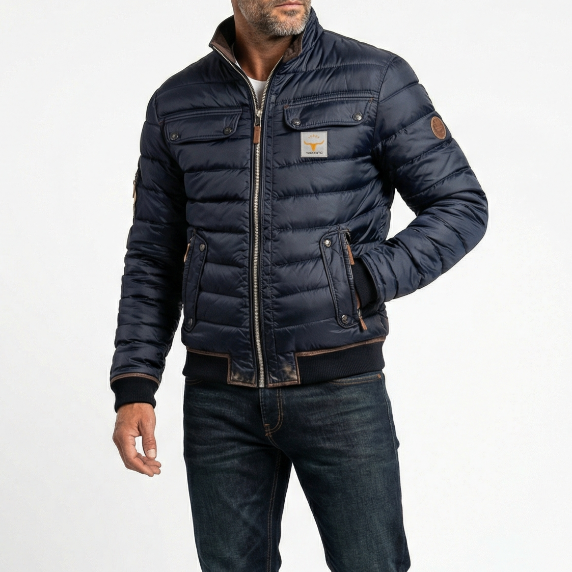 Nash | Men's Stand Collar Quilted Jacket – Warm Layering Jacket