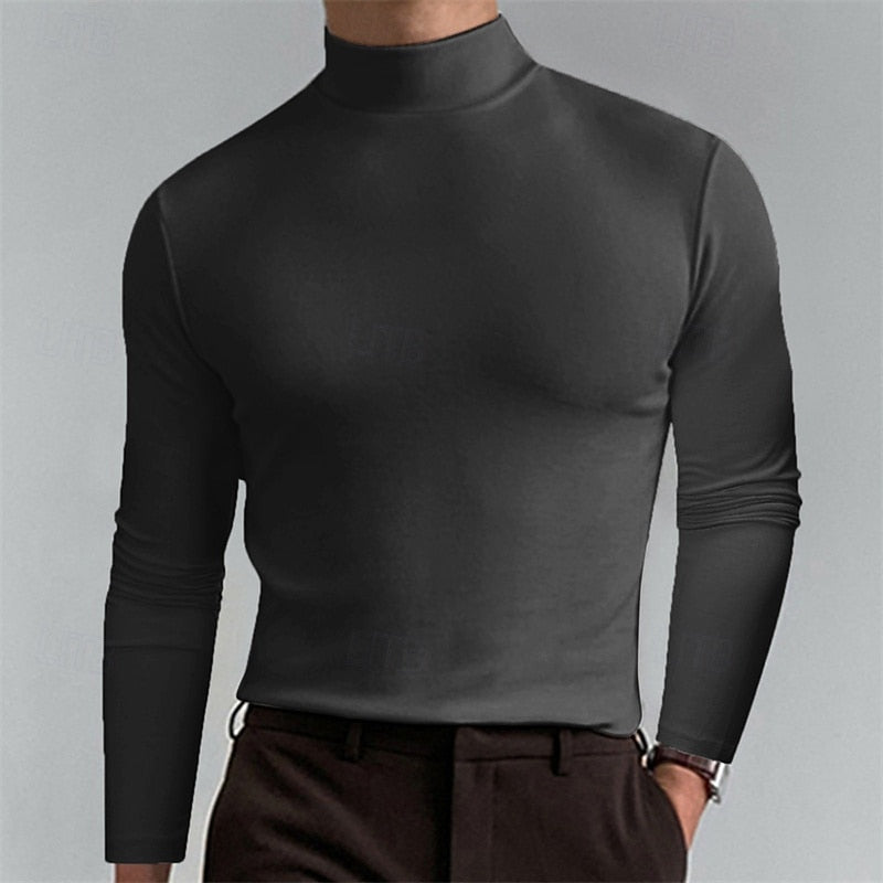 Clay | Men's Turtleneck Knit Sweater – Smooth Layering Sweater