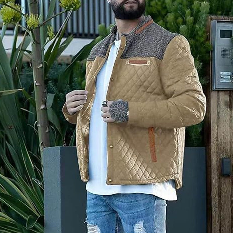 Archer | Men's Stand Collar Quilted Jacket – Classic Casual Jacket