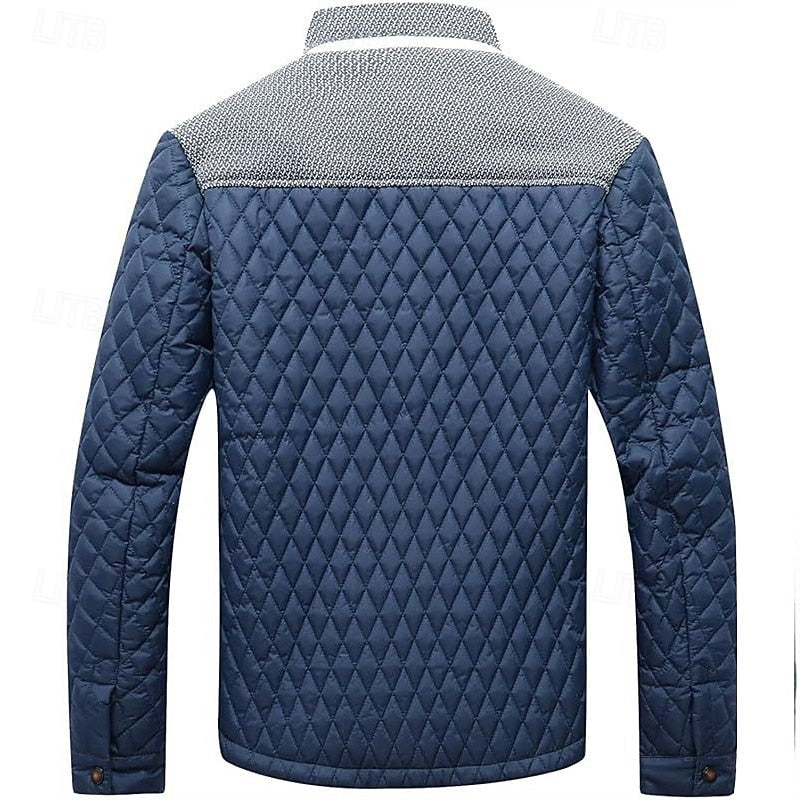 Archer | Men's Stand Collar Quilted Jacket – Classic Casual Jacket