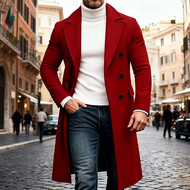 Dale | Men's Tailored Winter Coat – Wine
