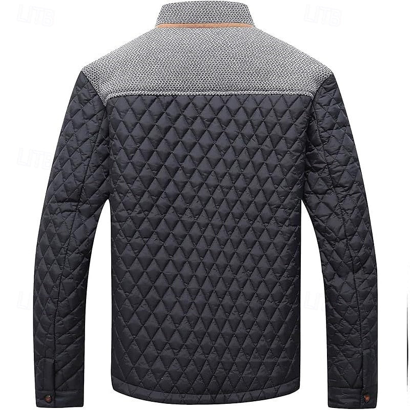 Archer | Men's Stand Collar Quilted Jacket – Classic Casual Jacket