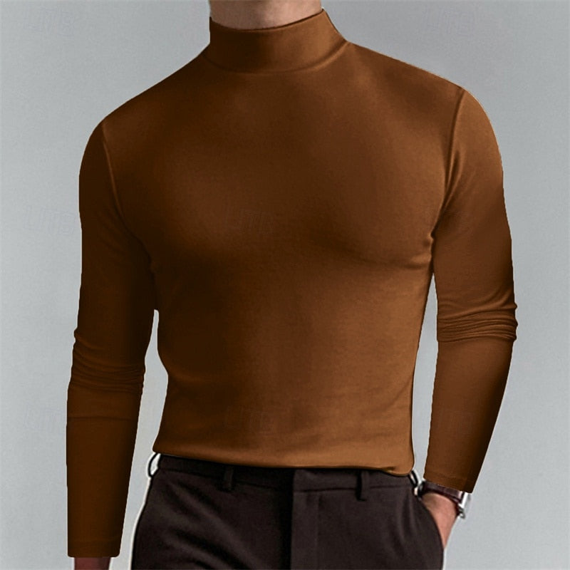Clay | Men's Turtleneck Knit Sweater – Smooth Layering Sweater