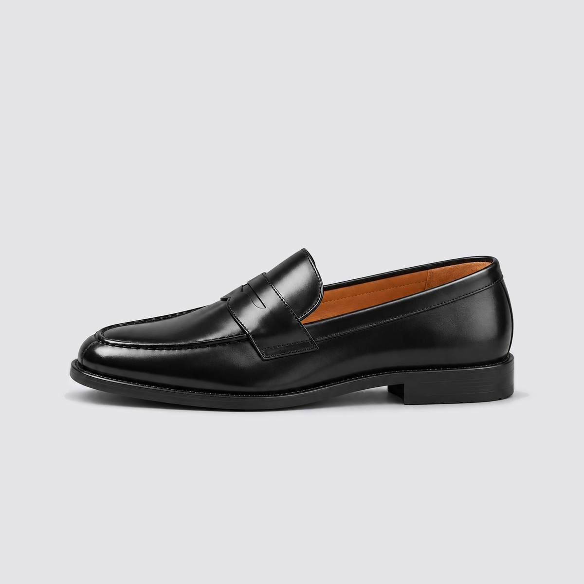 Miles | Men's Leather Look Penny Loafers – Slip On Dress Shoes