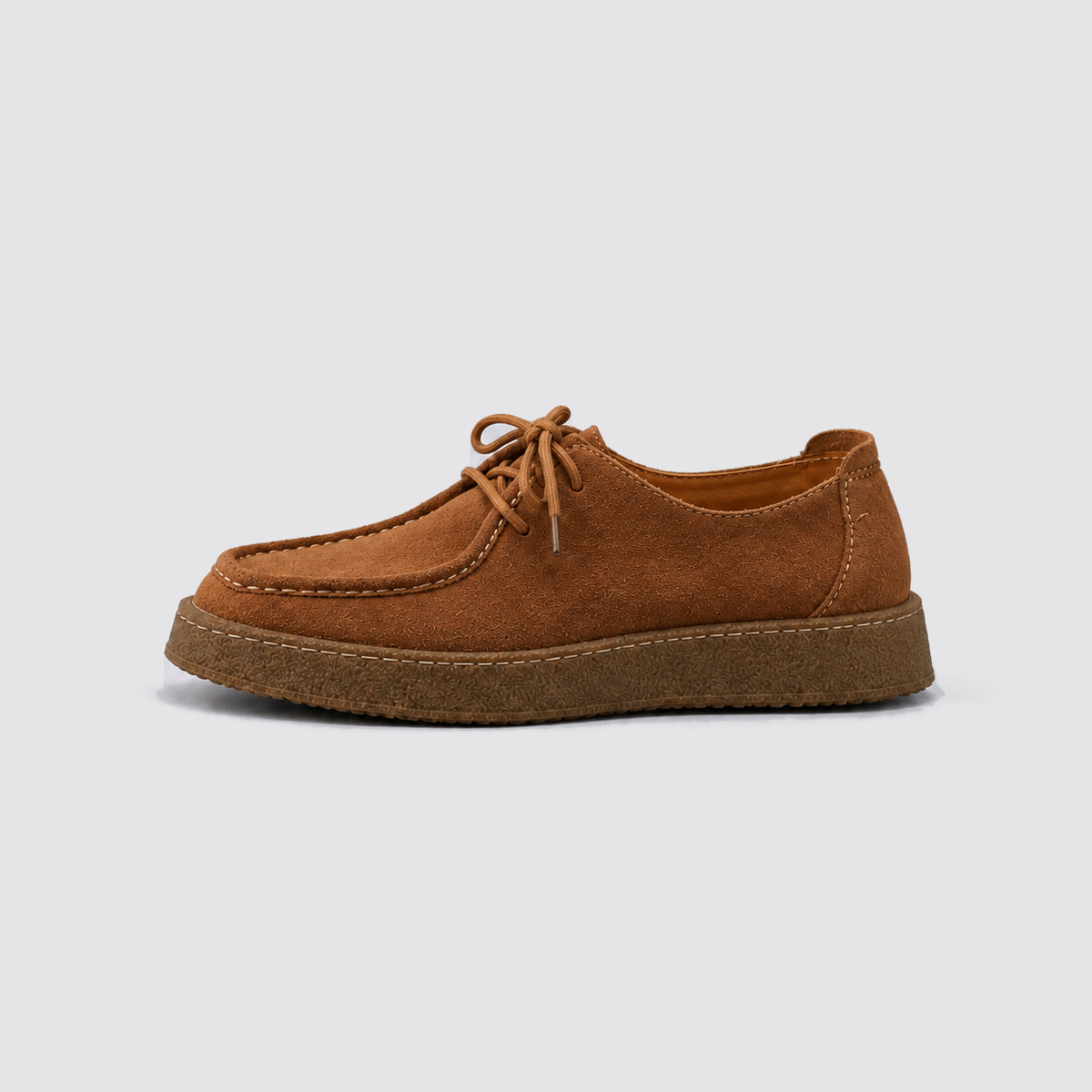 Finn | Men's Suede Look Moccasin Loafers – Crepe Sole Slip On Shoes