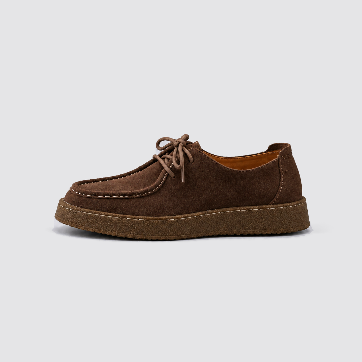 Finn | Men's Suede Look Moccasin Loafers – Crepe Sole Slip On Shoes