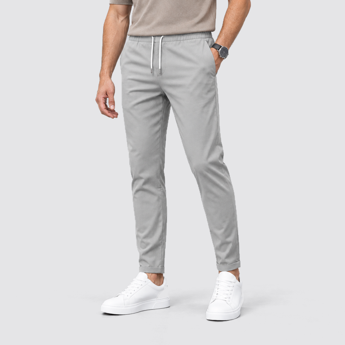 Abel | Men's Slim Fit Tapered Joggers – Drawstring Side Pocket Pants