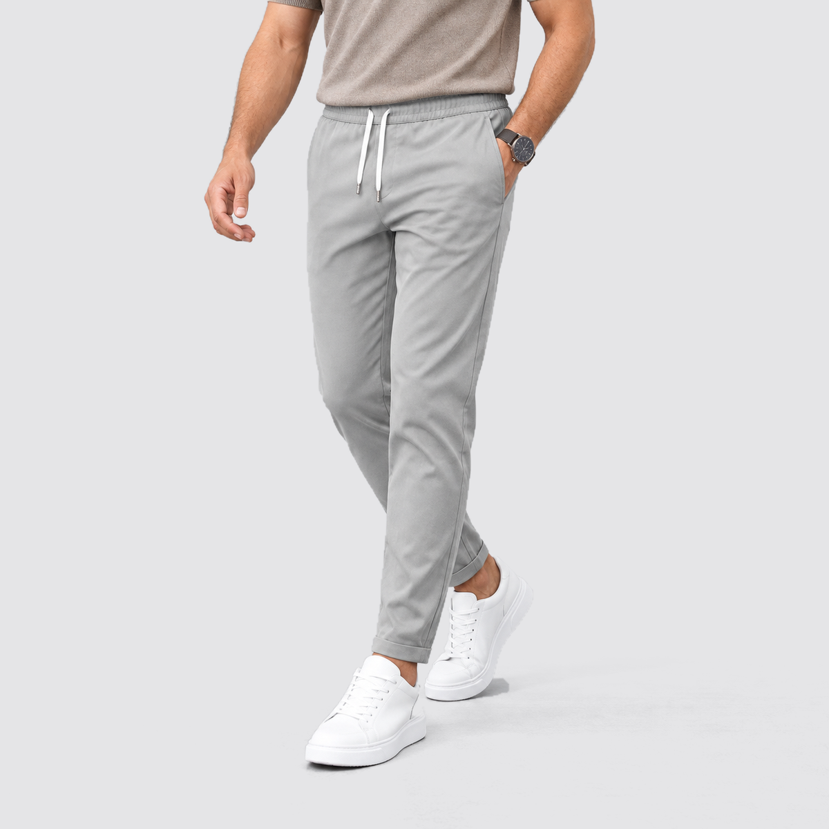 Abel | Men's Slim Fit Tapered Joggers – Drawstring Side Pocket Pants
